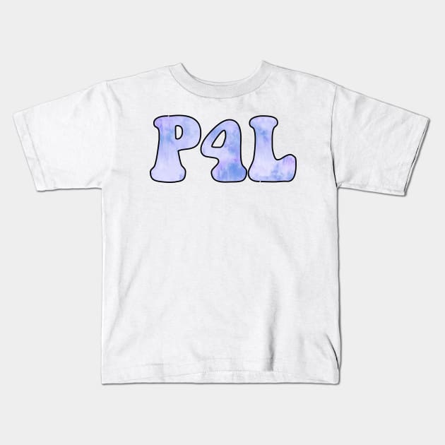 Tie Dye Purple Pogue 4 Life / P4L Kids T-Shirt by cartershart